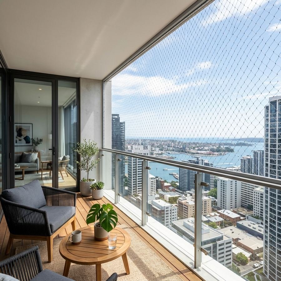Glass Balcony Safety Net